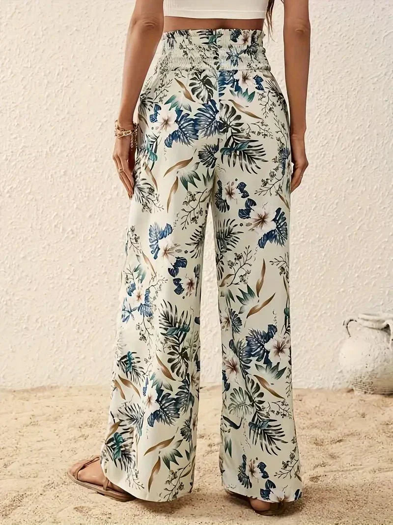 Alexa | Pantaloni Eleganti Floreali