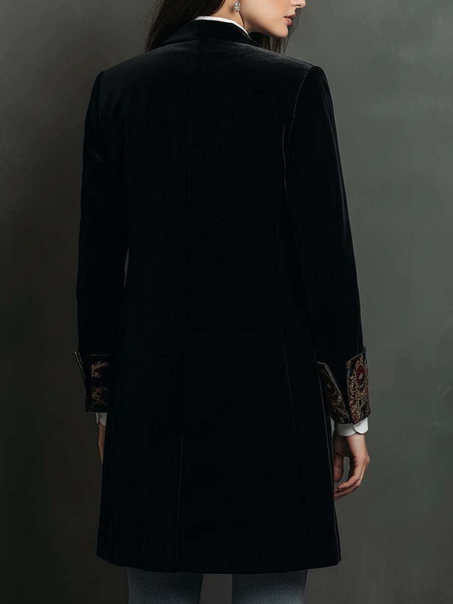 Clarissa | Blazer Lungo con Revers in Broccato