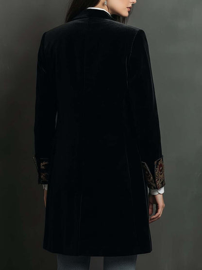 Clarissa | Blazer Lungo con Revers in Broccato