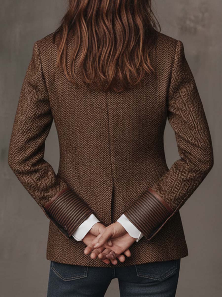Georgette | Blazer Spigato con Dettagli Paisley