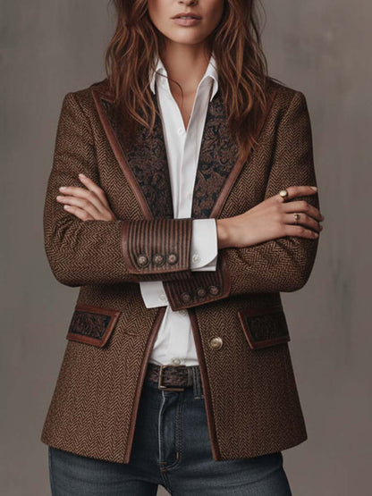 Georgette | Blazer Spigato con Dettagli Paisley