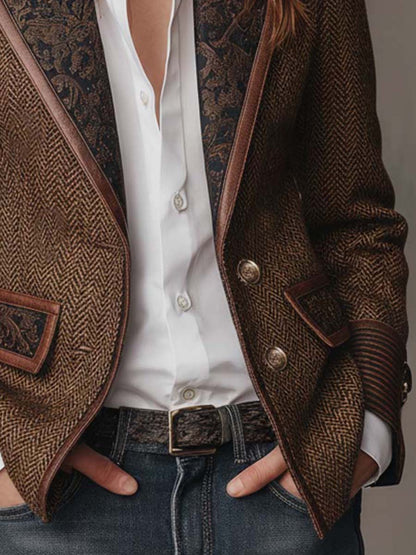 Georgette | Blazer Spigato con Dettagli Paisley