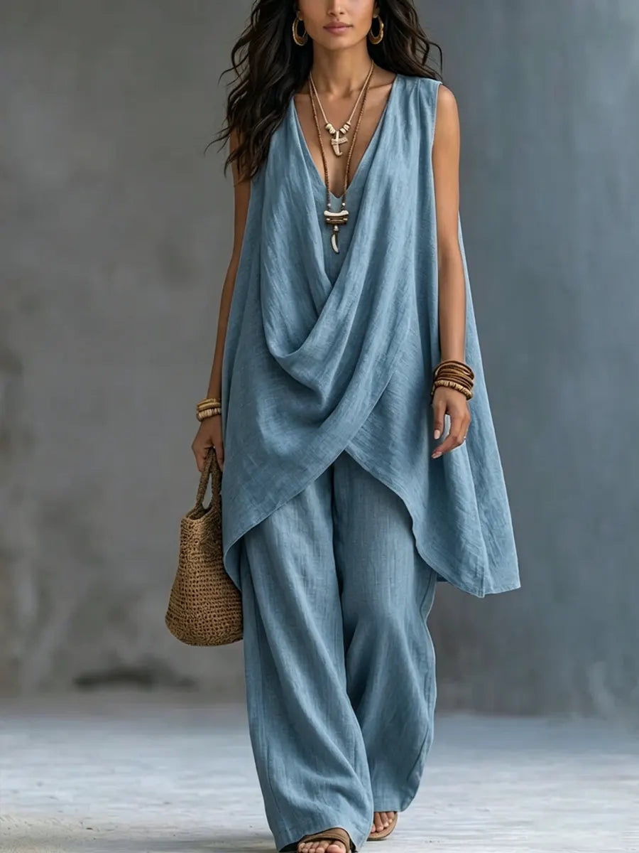 Completo Boho in Lino e Cotone da Donna