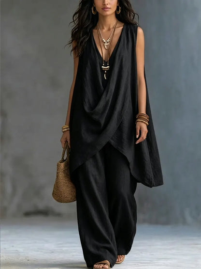 Completo Boho in Lino e Cotone da Donna