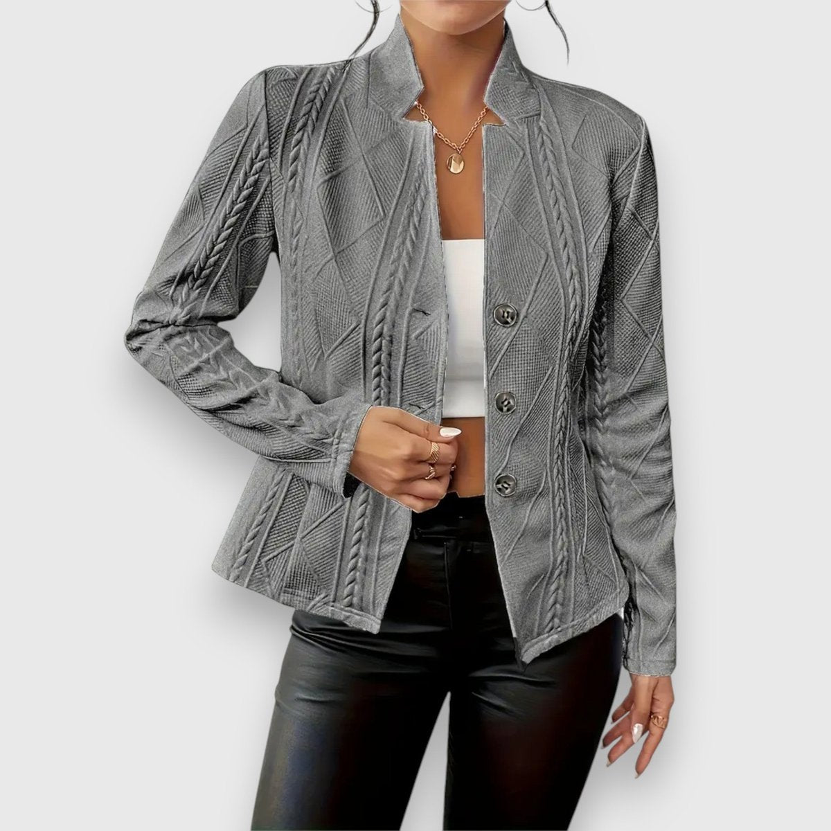 Loretta | Cardigan Testurizzato con Bottoni