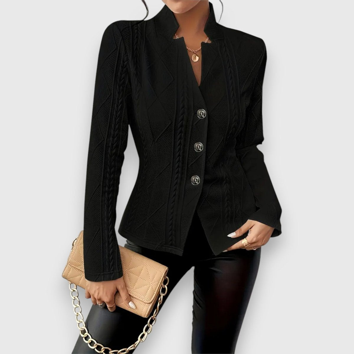 Loretta | Cardigan Testurizzato con Bottoni