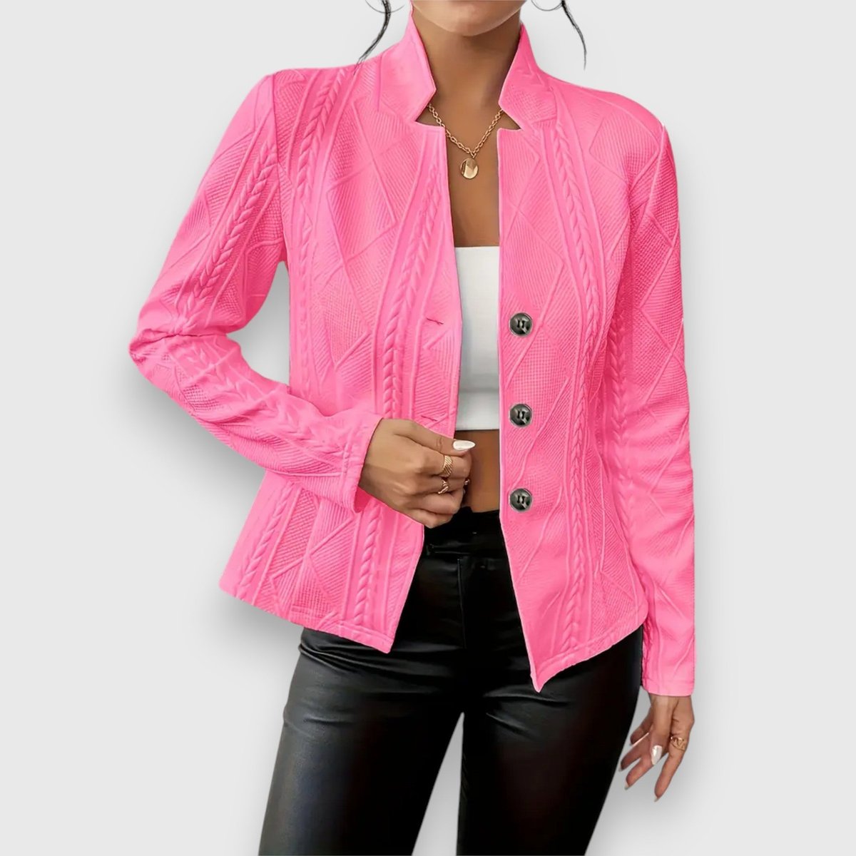 Loretta | Cardigan Testurizzato con Bottoni