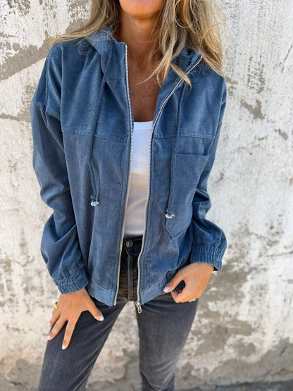 Lauren | Giacca Costine con Cappuccio e Zip