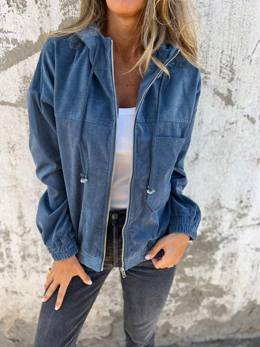 Lauren | Giacca Costine con Cappuccio e Zip