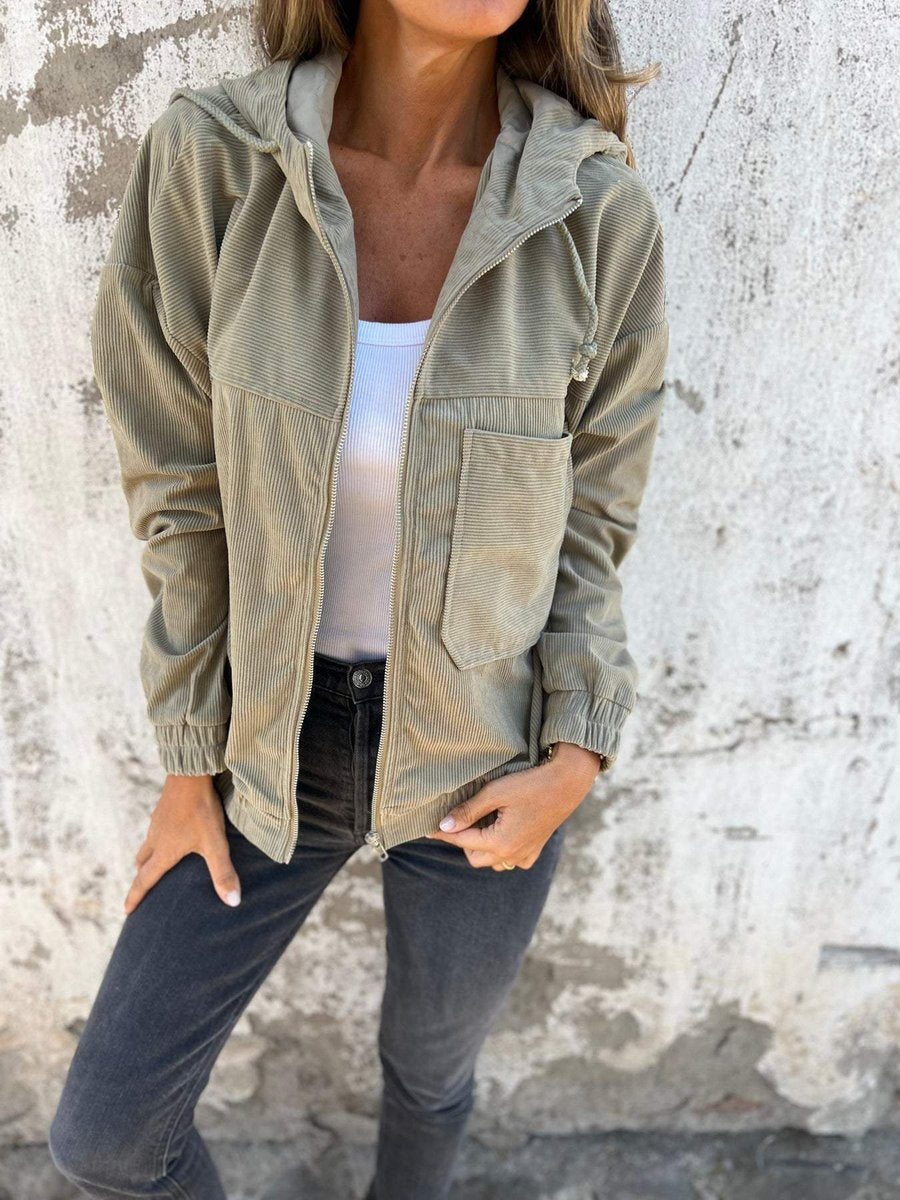 Lauren | Giacca Costine con Cappuccio e Zip