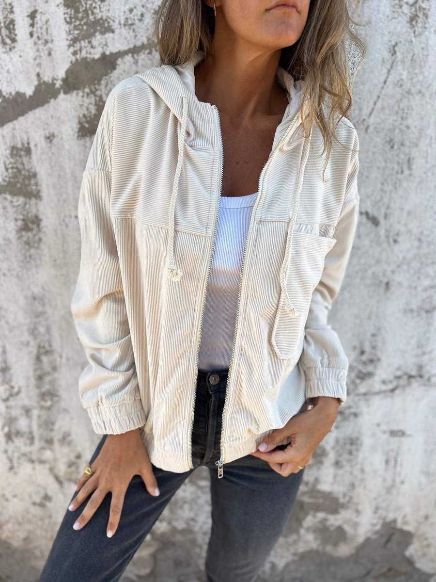 Lauren | Giacca Costine con Cappuccio e Zip