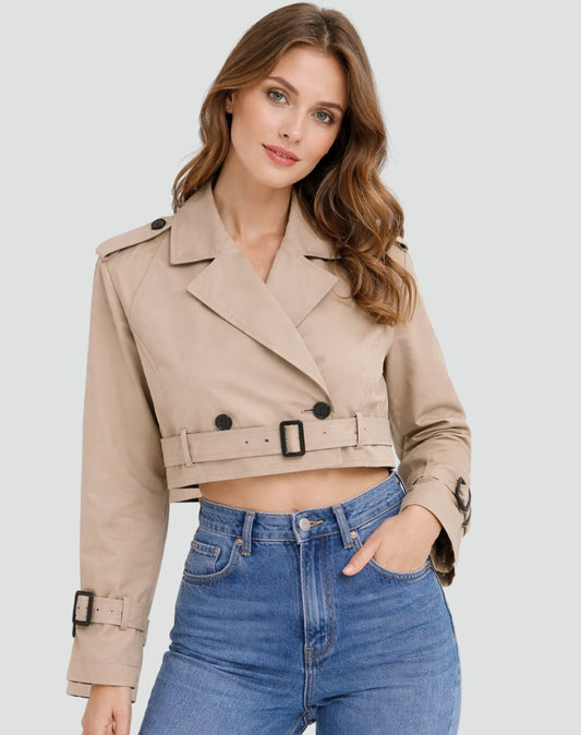 Juliana | Trench Corto con Cintura