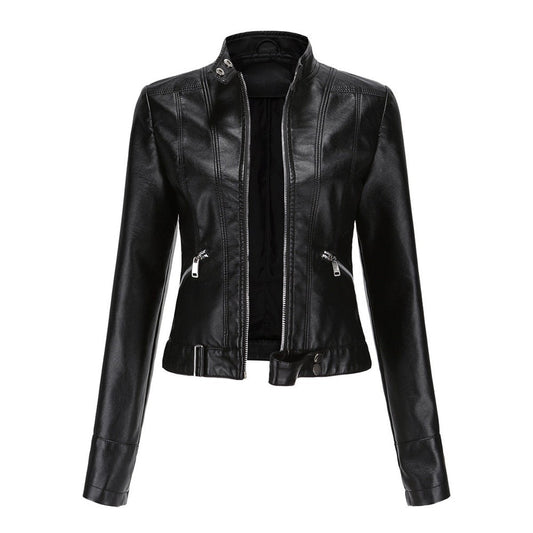 Linnea | Giacca Moto Corta con Collo Alto