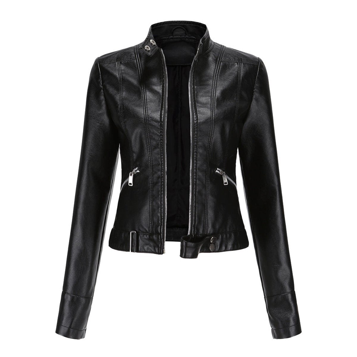 Linnea | Giacca Moto Corta con Collo Alto