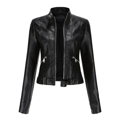 Linnea | Giacca Moto Corta con Collo Alto