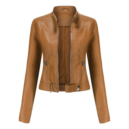 Linnea | Giacca Moto Corta con Collo Alto