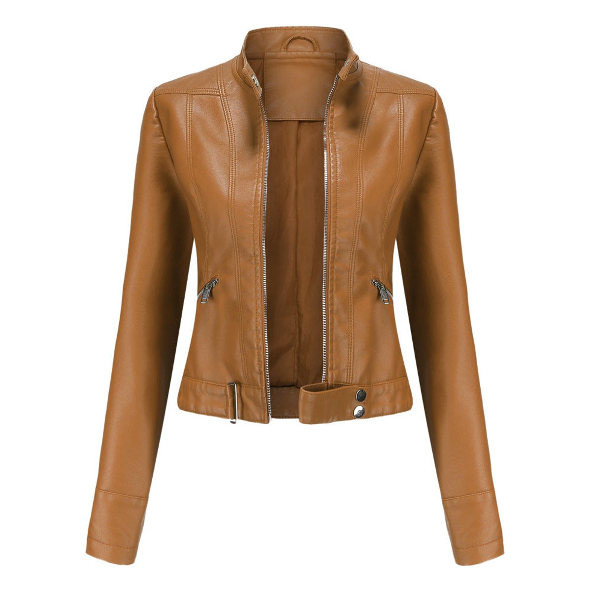 Linnea | Giacca Moto Corta con Collo Alto