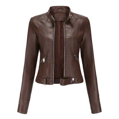 Linnea | Giacca Moto Corta con Collo Alto