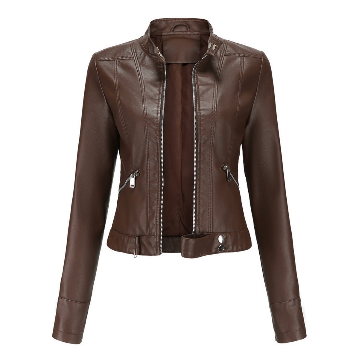 Linnea | Giacca Moto Corta con Collo Alto