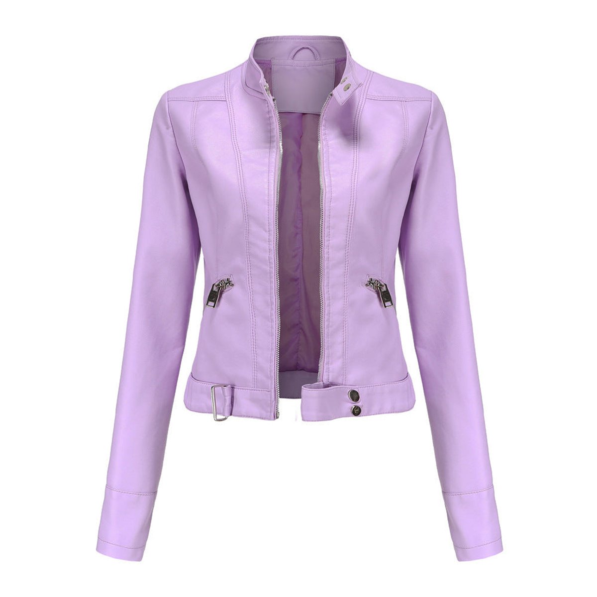 Linnea | Giacca Moto Corta con Collo Alto