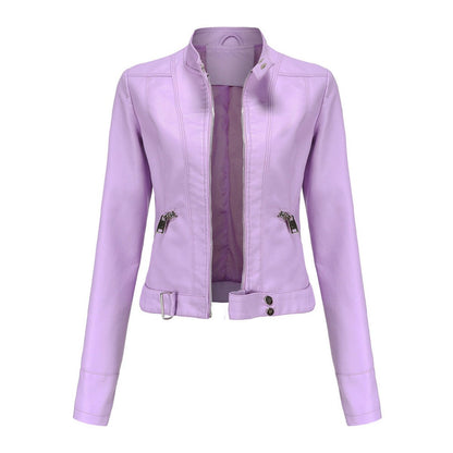 Linnea | Giacca Moto Corta con Collo Alto