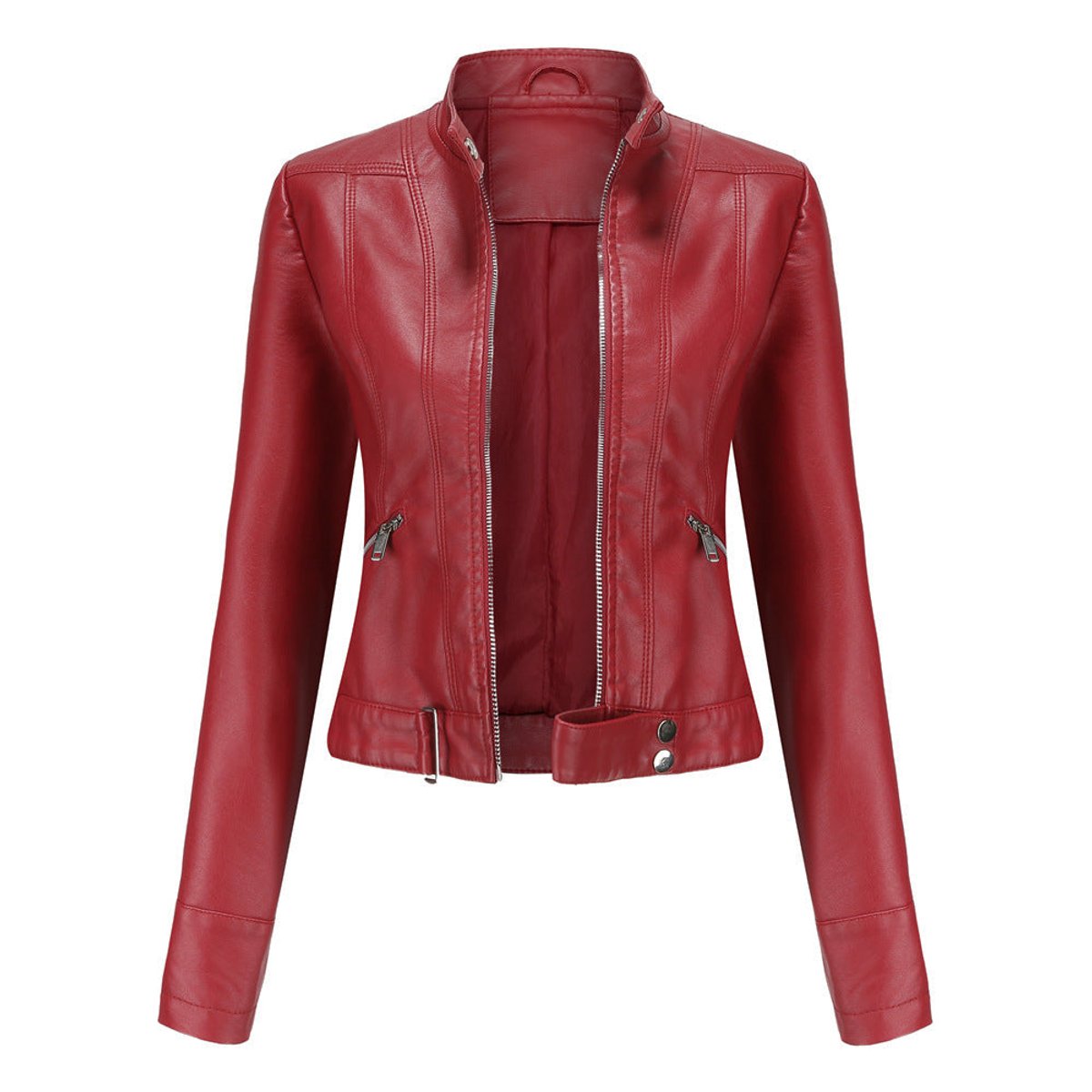 Linnea | Giacca Moto Corta con Collo Alto