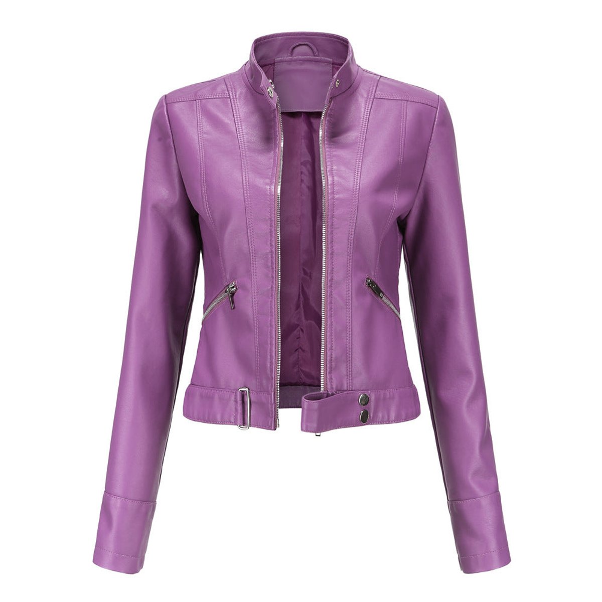 Linnea | Giacca Moto Corta con Collo Alto