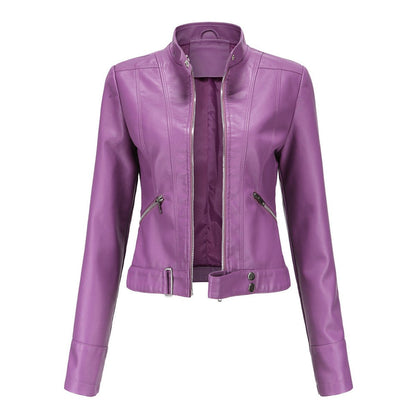 Linnea | Giacca Moto Corta con Collo Alto