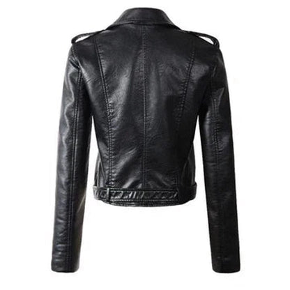 Rachel | Giacca Moto Corta con Cintura