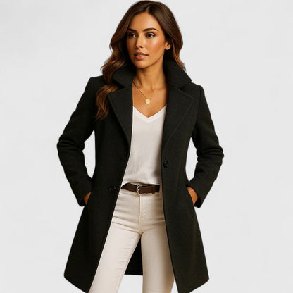 Blanche | Cappotto Lungo Sartoriale con Revers