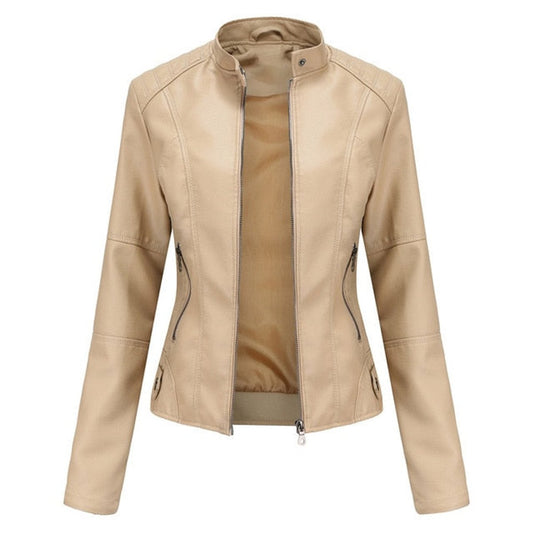 Helen | Giacca Moto Raffinata con Collo Alto