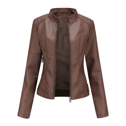 Helen | Giacca Moto Raffinata con Collo Alto