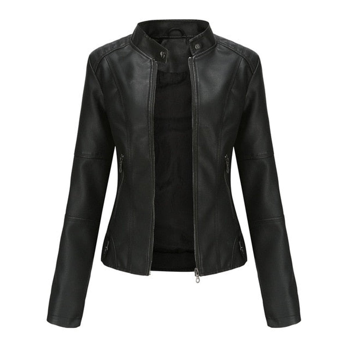 Helen | Giacca Moto Raffinata con Collo Alto