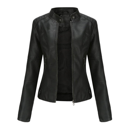 Helen | Giacca Moto Raffinata con Collo Alto