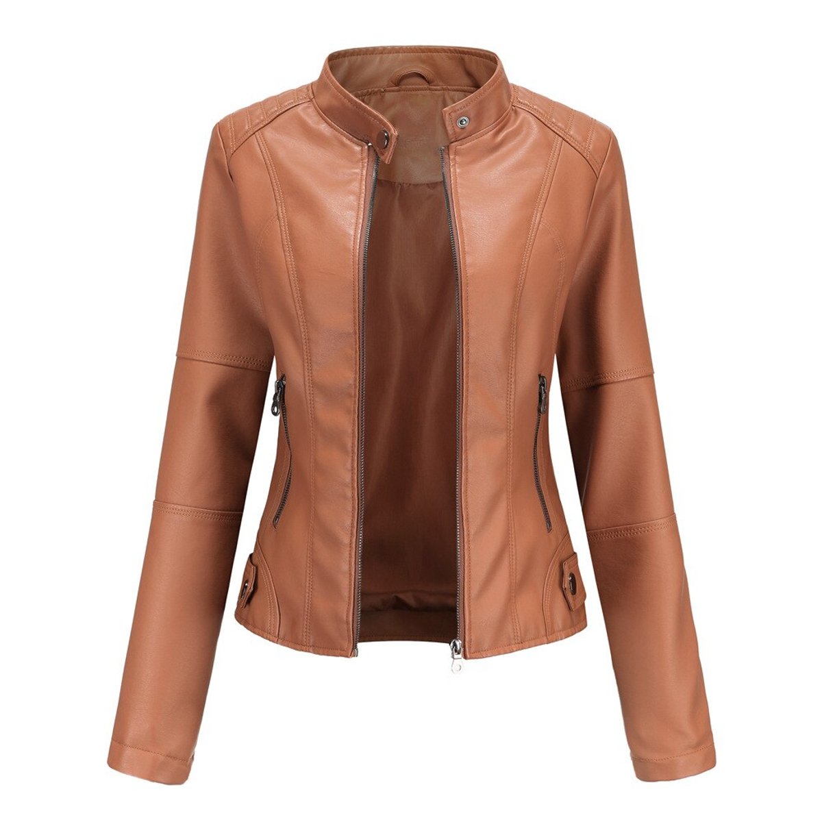 Helen | Giacca Moto Raffinata con Collo Alto