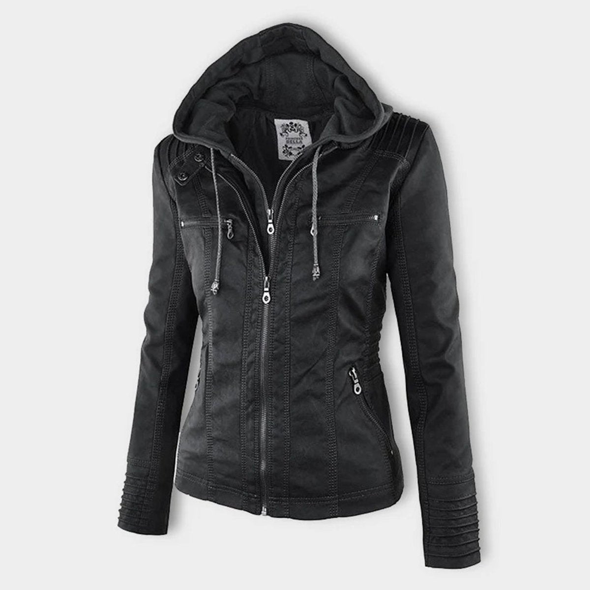 Lucinda | Giacca Moto con Cappuccio Removibile