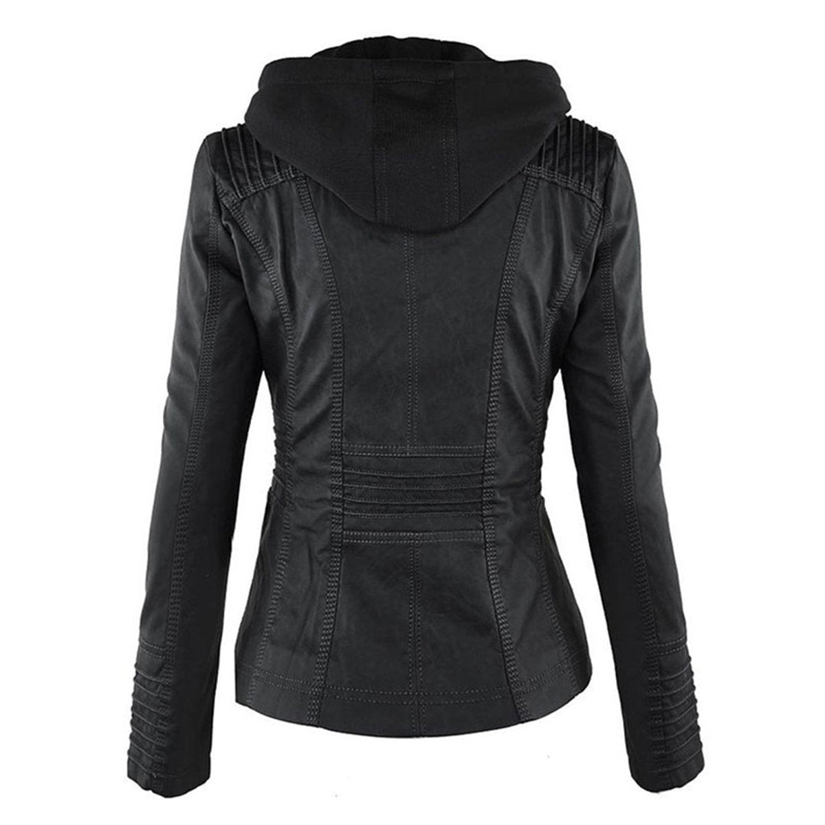 Lucinda | Giacca Moto con Cappuccio Removibile