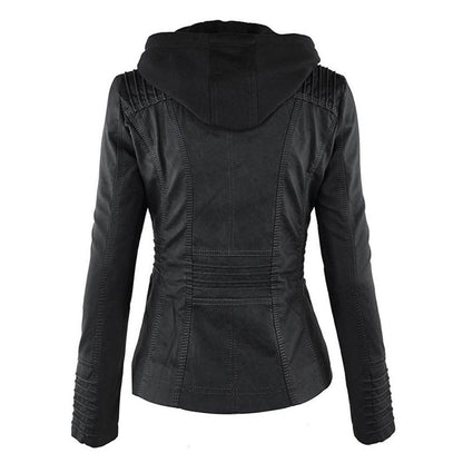 Lucinda | Giacca Moto con Cappuccio Removibile