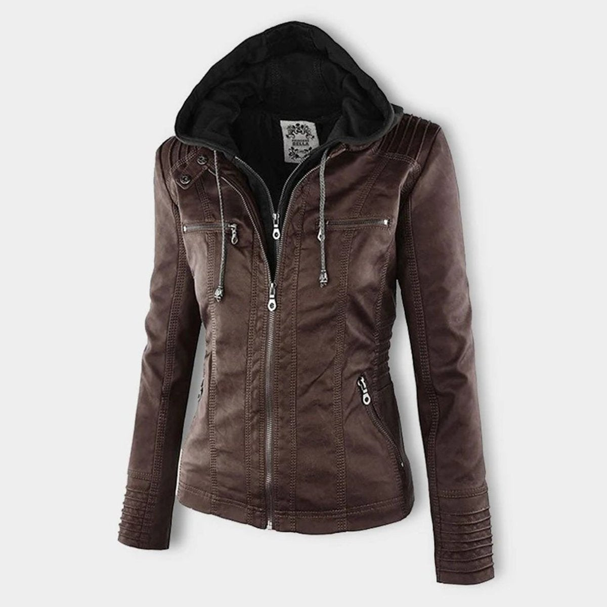 Lucinda | Giacca Moto con Cappuccio Removibile