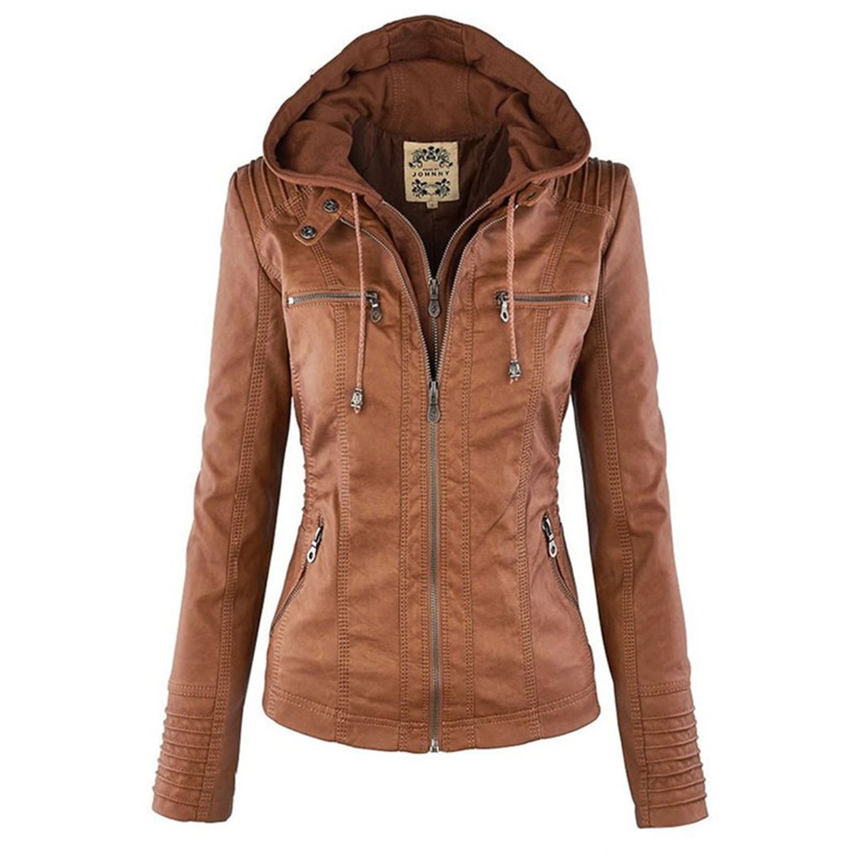 Lucinda | Giacca Moto con Cappuccio Removibile