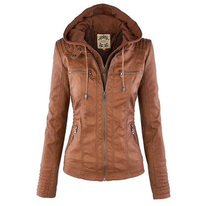 Lucinda | Giacca Moto con Cappuccio Removibile