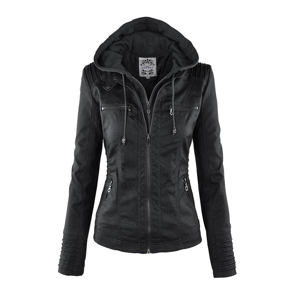 Lucinda | Giacca Moto con Cappuccio Removibile