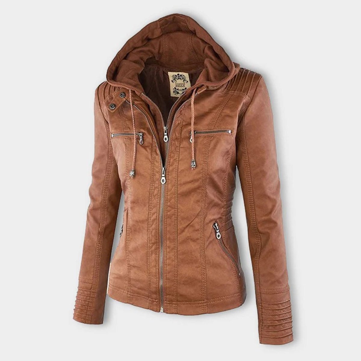 Lucinda | Giacca Moto con Cappuccio Removibile