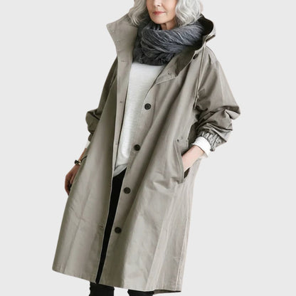 Ruth | Trench Lungo Rilassato con Cappuccio