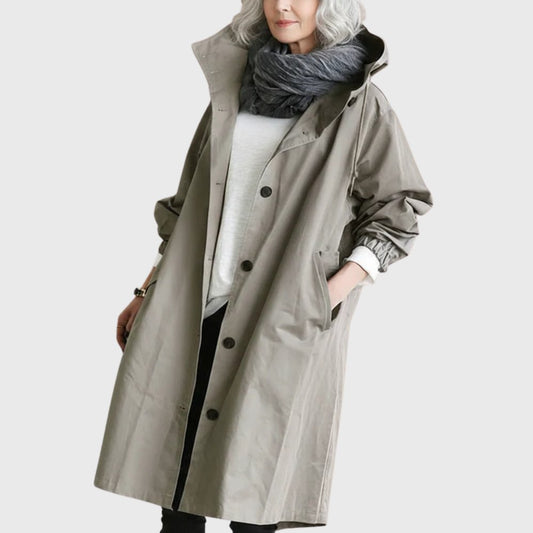 Ruth | Trench Lungo Rilassato con Cappuccio