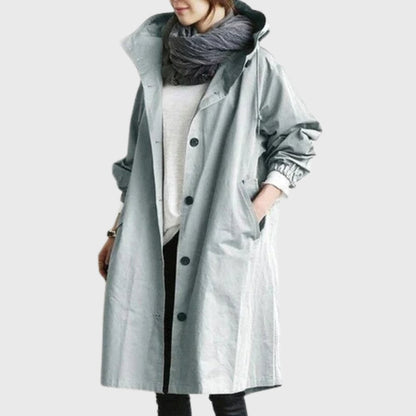 Ruth | Trench Lungo Rilassato con Cappuccio