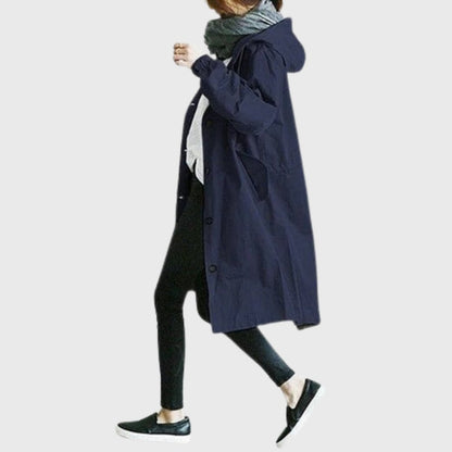 Ruth | Trench Lungo Rilassato con Cappuccio