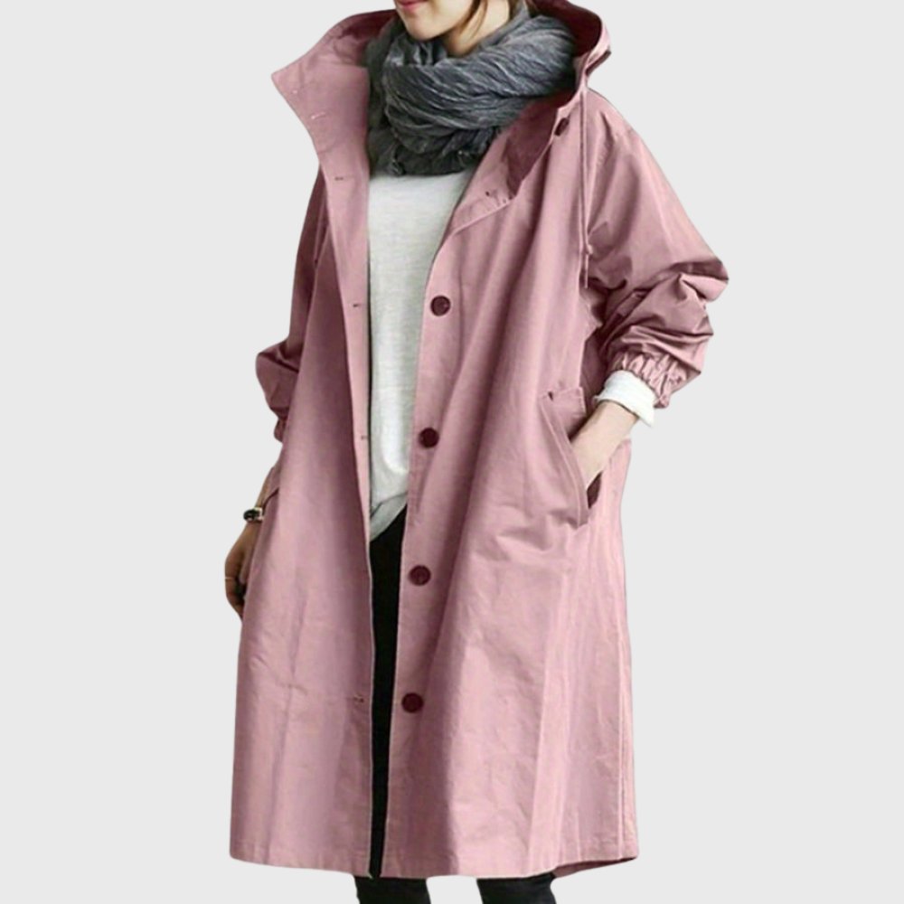 Ruth | Trench Lungo Rilassato con Cappuccio