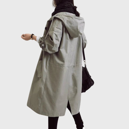 Ruth | Trench Lungo Rilassato con Cappuccio