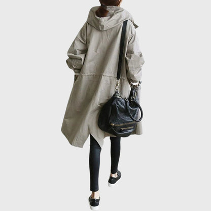 Ruth | Trench Lungo Rilassato con Cappuccio
